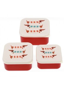 Sausage Dog snack boxes Set of 3